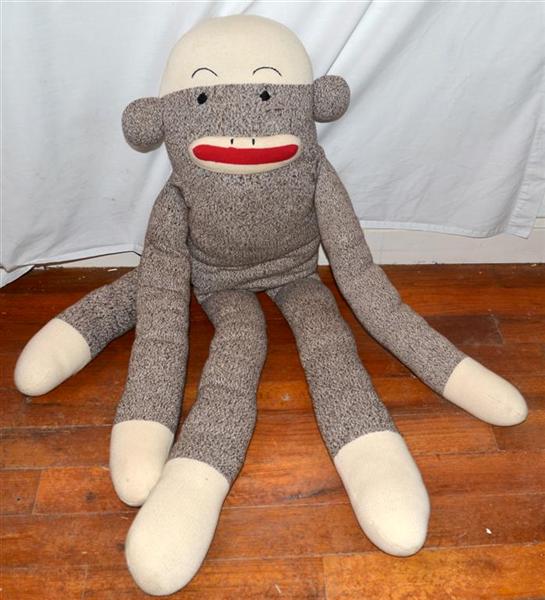 large stuffed sock monkey